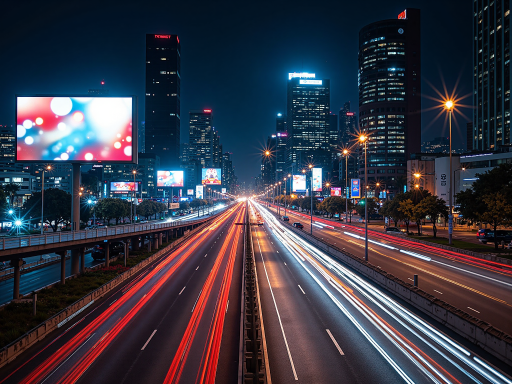 名古屋栄商业圈街景,现代化商业建筑和繁忙街道,夜晚灯光璀璨的城市景观
